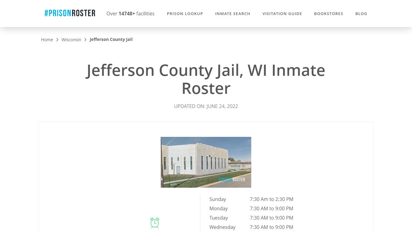 Jefferson County Jail, WI Inmate Roster - Prisonroster